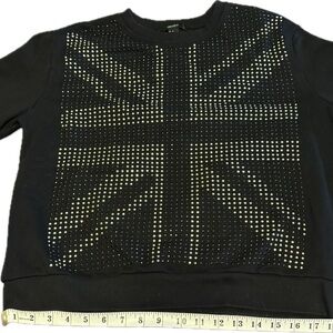 Forever 21 Black Sweater with White Studded Design